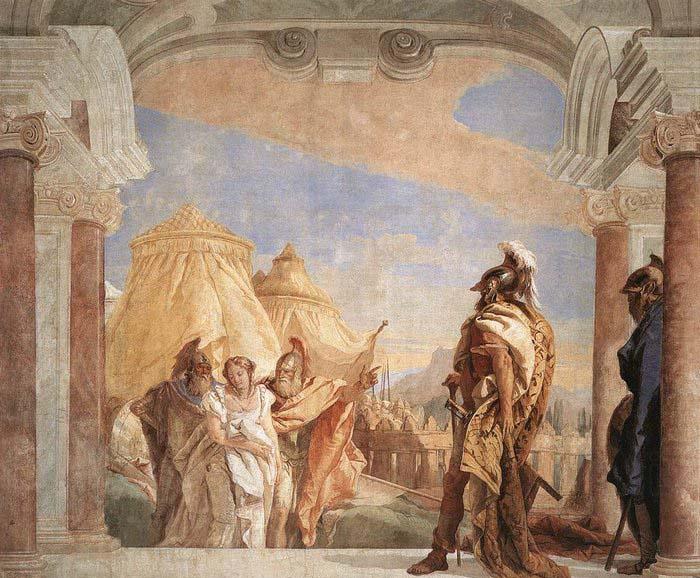 Eurybates and Talthybios Lead Briseis to Agamemmon, Giovanni Battista Tiepolo